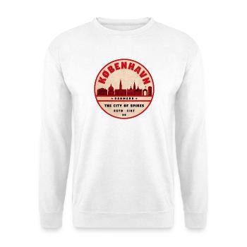 København Retro City Silhouette - Unisex Sweatshirt - white - Front