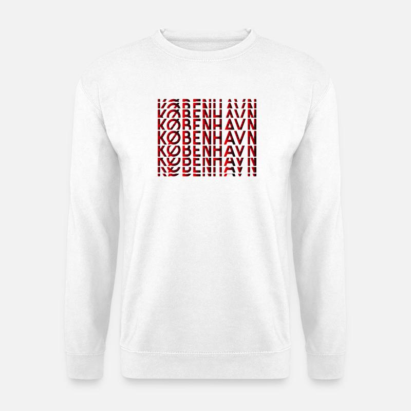 Copenhagen Neon Typography Pattern - Unisex Sweatshirt - white