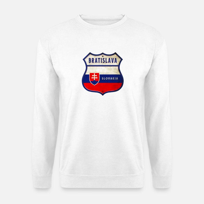 Bratislava Slowakei Wappen Flaggen Design - Unisex Pullover - Weiß