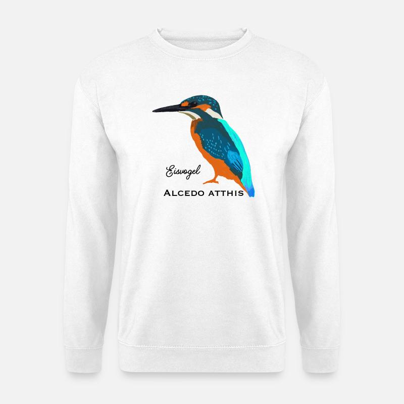 Eisvogel, Wissenschaftliche / Deutsche Bezeichnung - Unisex Pullover - Weiß