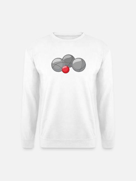 Boulekugeln für Bouler und Petanque Spieler - Unisex Pullover - Weiß