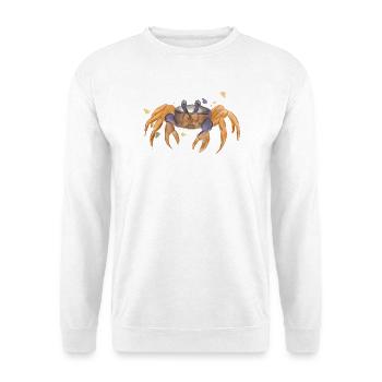 Cute crab illustration sketch drawing - Unisex Sweatshirt - white - Front