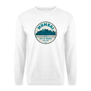 Mumbai Stadt der Träume Skyline - Unisex Pullover - Weiß - Vorne