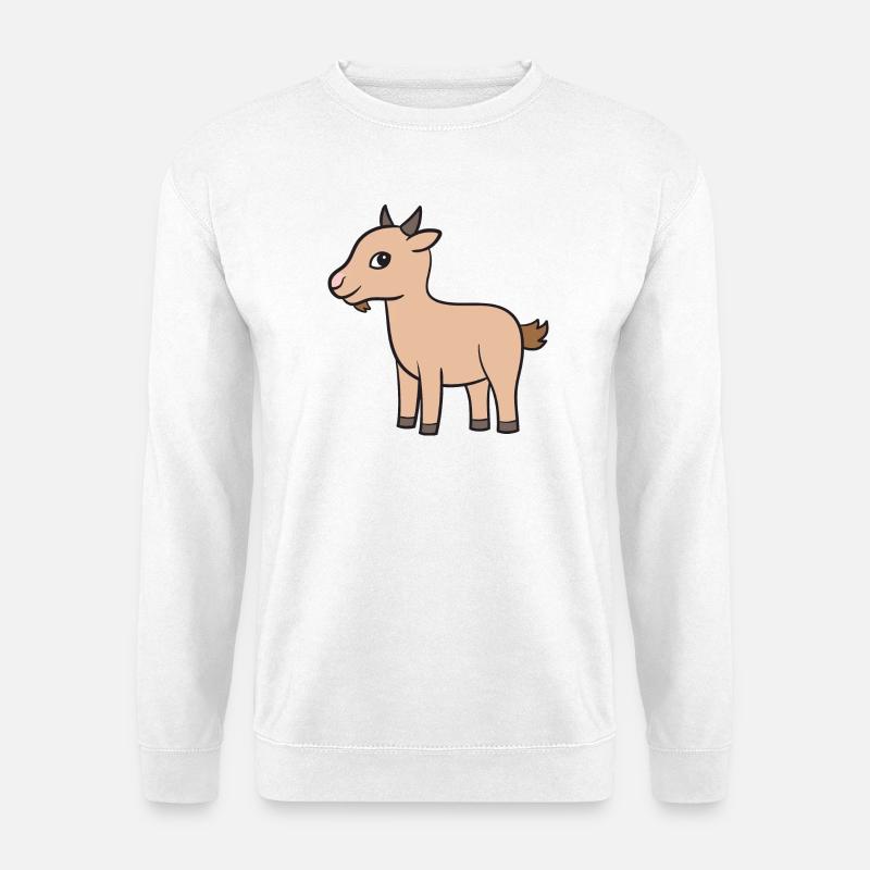 Ziege Ziegen Geiss - Unisex Pullover - Weiß