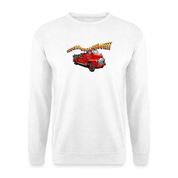 Lustiges Feuerwehrauto - Unisex Pullover - Weiß - Vorne