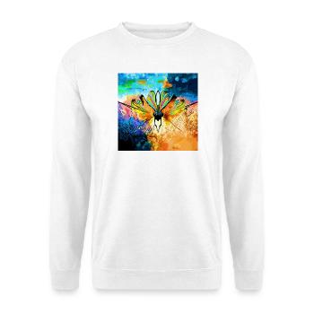 Bunter Schmetterlingsflügel - Unisex Pullover - Weiß - Vorne