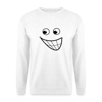 Cartoon smile - Unisex Sweatshirt - white - Front