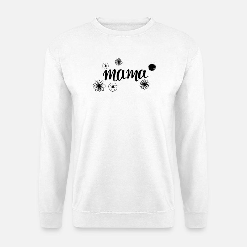 Mama im Blumenfeld - Unisex Pullover - Weiß