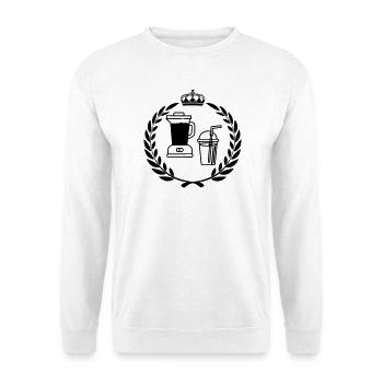 Smoothie blender mixer in laurel wreath and crown - Unisex Sweatshirt - white - Front