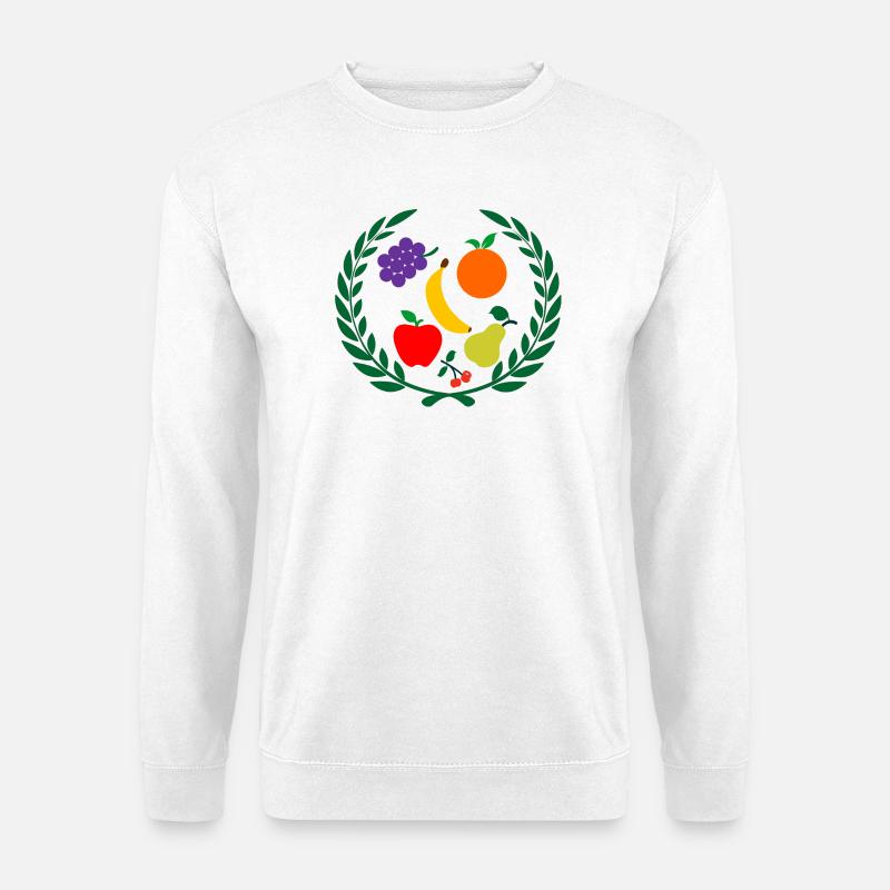 Fruit in laurel wreath - Unisex Sweatshirt - white
