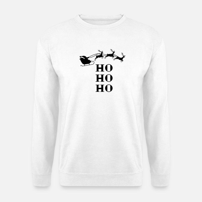 Weihnachten HO HO HO - Unisex Pullover - Weiß