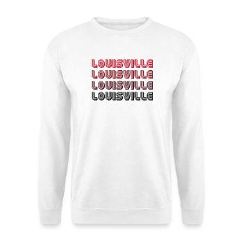 Louisville Gradient Typografie - Unisex Pullover - Weiß - Vorne