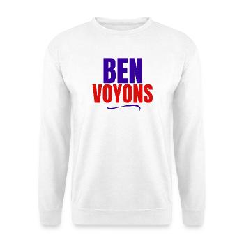 Nun, mal sehen, Ausdruck - Unisex Pullover - Weiß - Vorne