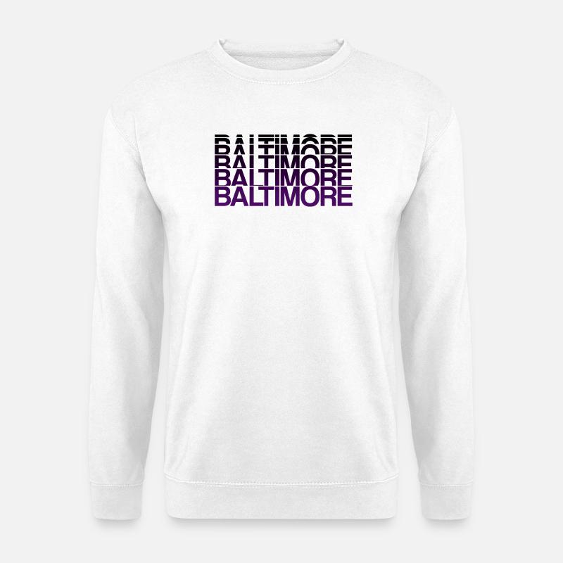 Baltimore Violett Gradient Stil - Unisex Pullover - Weiß