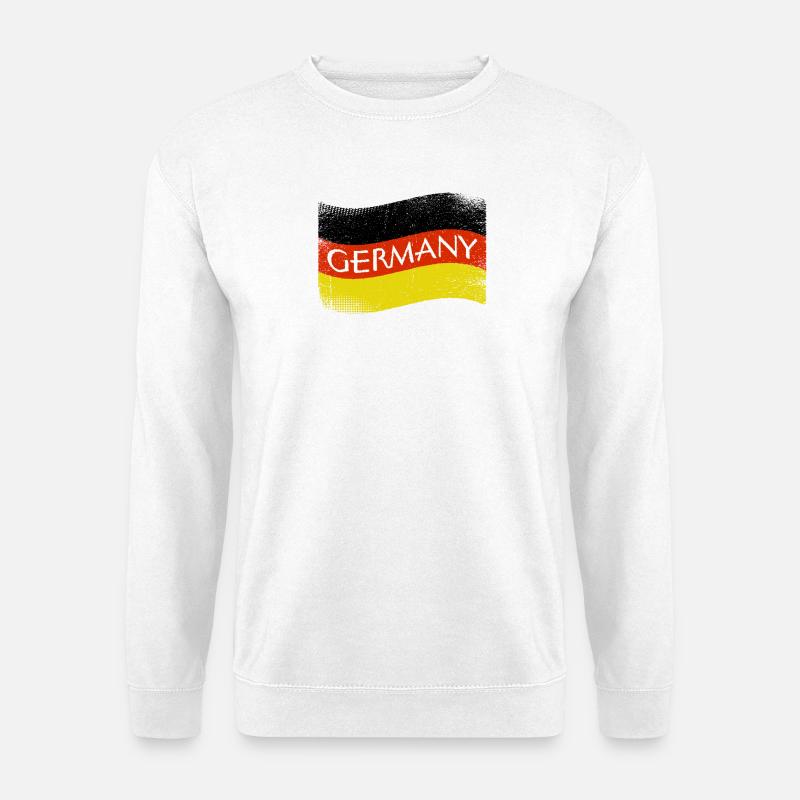 GERMANY Schriftzug dreckig gewellt - Unisex Pullover - Weiß