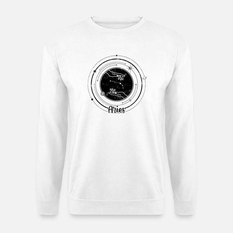 Midnight Snowflake Constellation - Unisex Sweatshirt - white