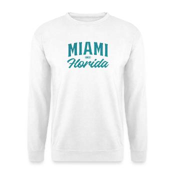 Miami Florida Retro Typo - Unisex Pullover - Weiß - Vorne