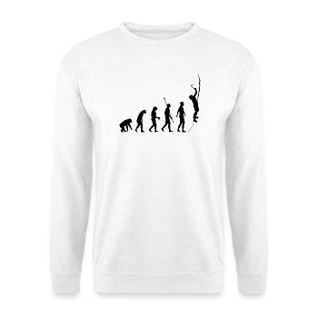 Évolution humaine, escalade sur glace, grimpeurs sur glace - Sweat-shirt Unisexe - blanc - Devant