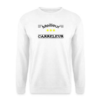 Cadeau meilleur carreleur - Sweat-shirt Unisexe - blanc - Devant