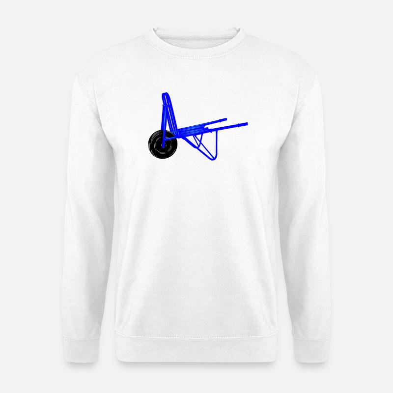 Pflasterstein-Schubkarren-Logo - Unisex Pullover - Weiß