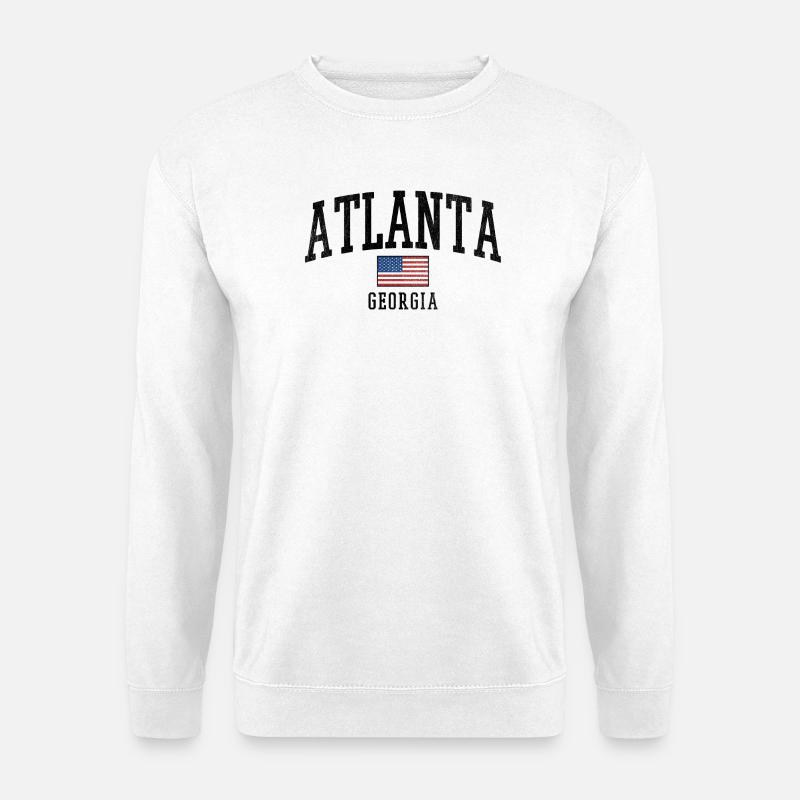  Atlanta Georgia USA Design mit Flagge - Unisex Pullover - Weiß