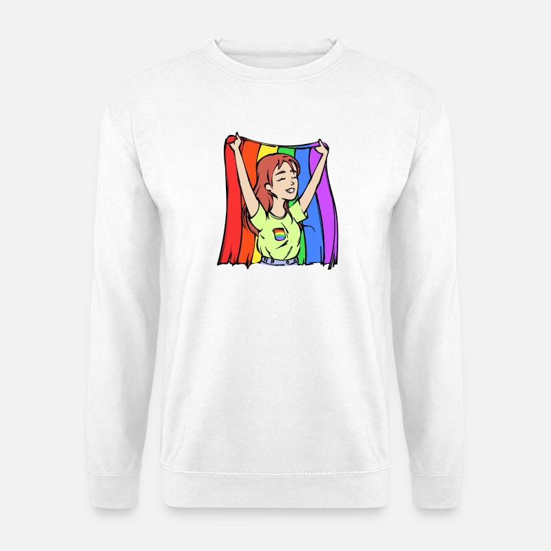 Gleichberechtigung Lgbt Regenbogenfahne Homo - Unisex Pullover - Weiß