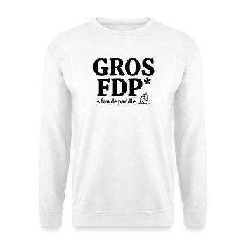 paddle, paddling, fan de paddle - Sweat-shirt Unisexe - blanc - Devant