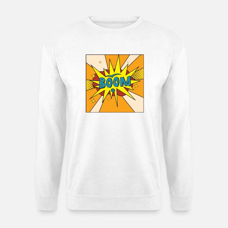 Boom Comic Explosion Stil - Unisex Pullover - Weiß