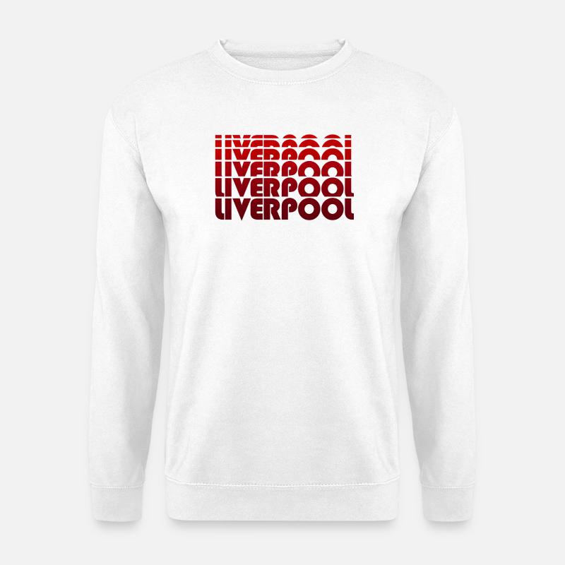 Liverpool Mehrfachtext Retro-Design - Unisex Pullover - Weiß