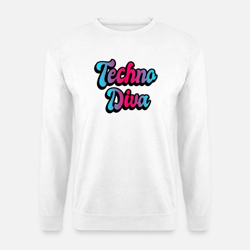 Techno Diva - Unisex Sweatshirt - white