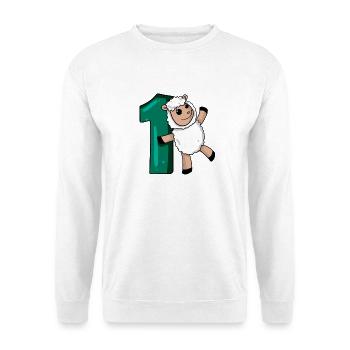 1 year old - 1 birthday with animal motif - Unisex Sweatshirt - white - Front