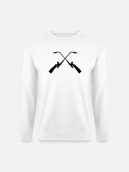 Two crossed welding machines - Unisex Sweatshirt - white