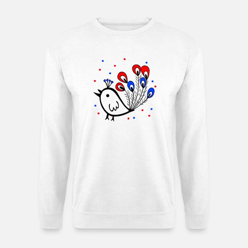 Karneval, Fasching, Spatz - Unisex Pullover - Weiß