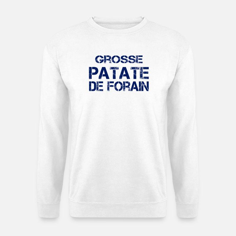 Grosse Patate de forain (bleu) - Sweat-shirt Unisexe - blanc