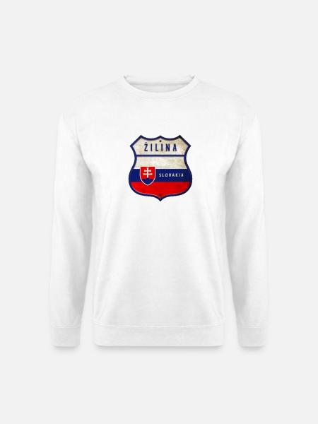 Žilina Slowakei Wappen Flaggen Design - Unisex Pullover - Weiß