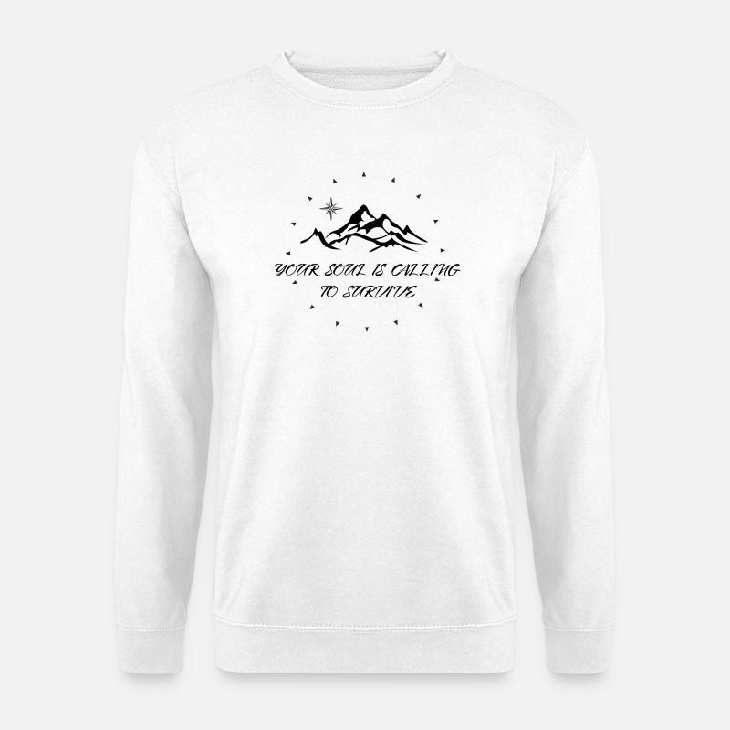 Compass Starburst Circle - Unisex Sweatshirt - white