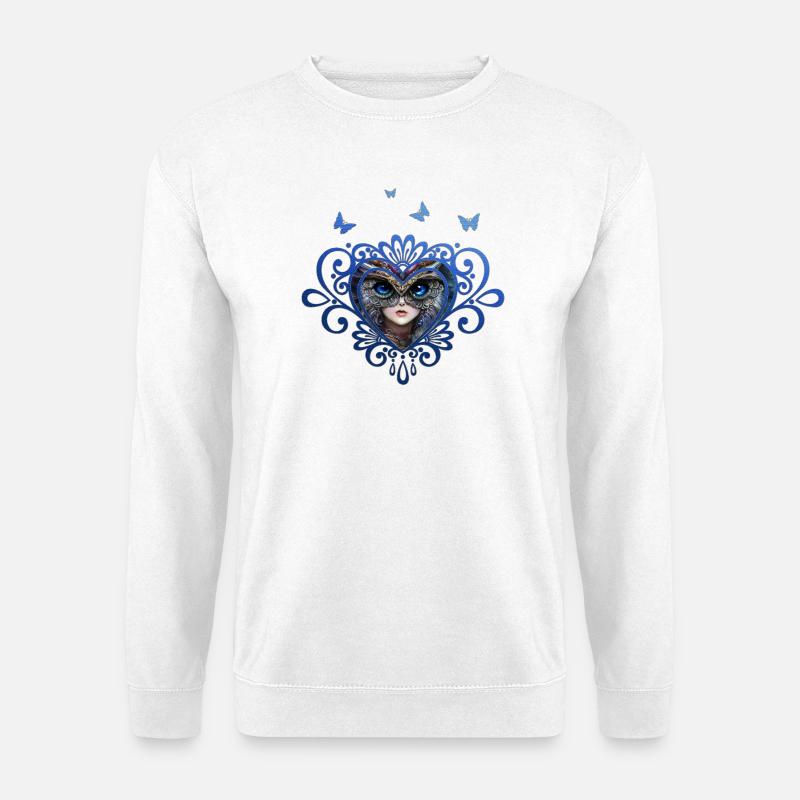 Eulenmädchen der Waldverteidiger - Unisex Pullover - Weiß