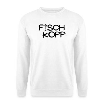 Fischkopp Motiv Angler - Unisex Pullover - Weiß - Vorne