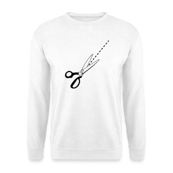 Schnitt-Logo-Schneider - Unisex Pullover - Weiß - Vorne