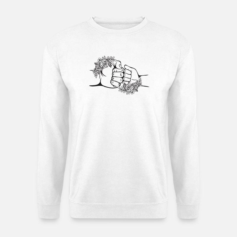 Geschenke Papa Tochter, passendes Set Vater Tochte - Unisex Pullover - Weiß