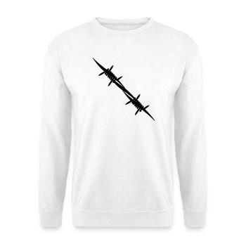 Barbed wire coupling piece - Unisex Sweatshirt - white - Front