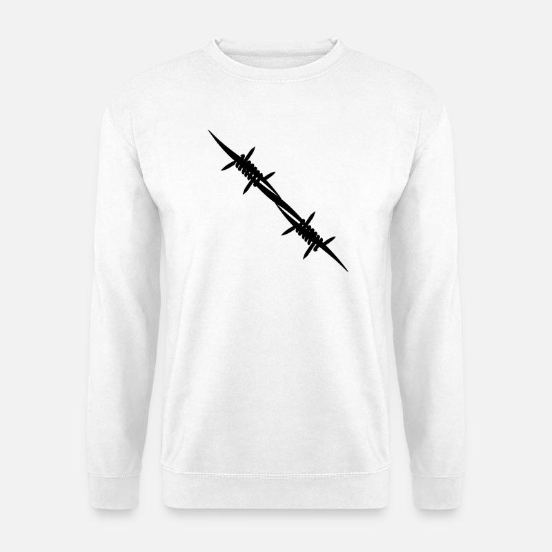 Barbed wire coupling piece - Unisex Sweatshirt - white