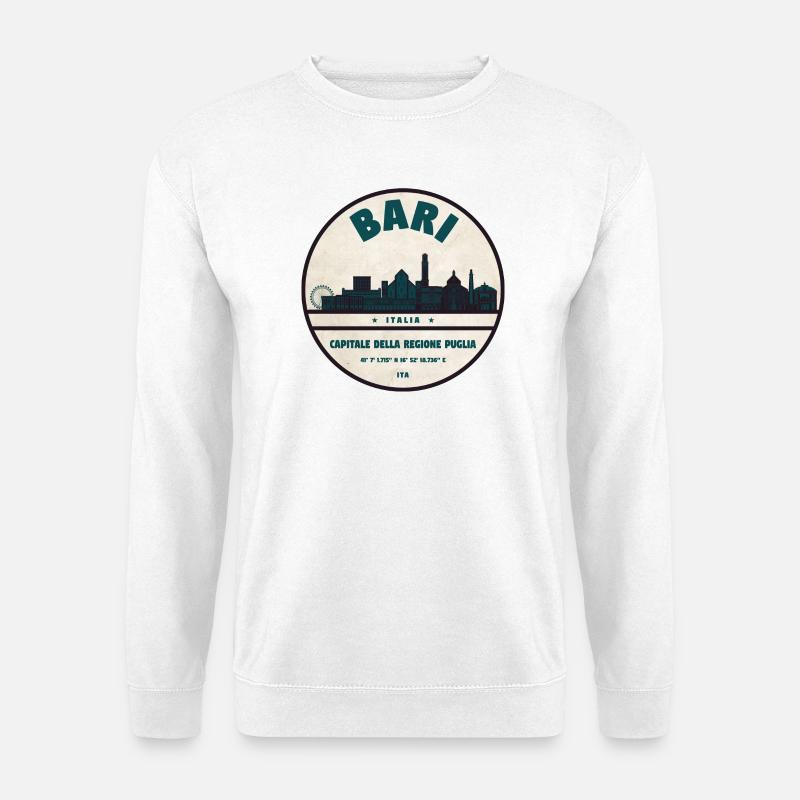 Bari Italia Skyline Emblem - Unisex Pullover - Weiß