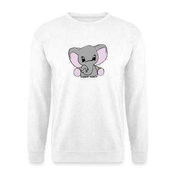 Elefant mit großen Ohren – Kinderzimmer Motiv - Unisex Pullover - Weiß - Vorne