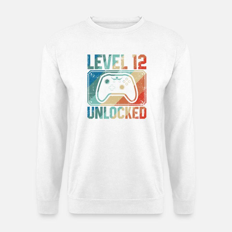 Level 12 – Freigeschalteter Controller T-Shirt - Unisex Pullover - Weiß
