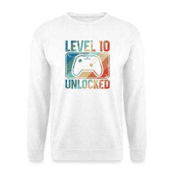 Level 10 freigeschalteter Controller - Unisex Pullover - Weiß - Vorne
