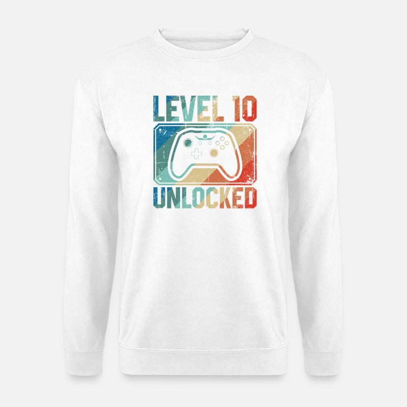 Level 10 Unlocked Controller - Unisex Sweatshirt - white