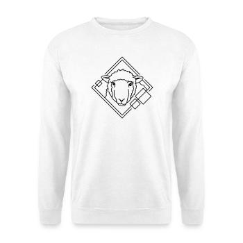 Moutons en forme géométrique - Conception d’art au trait - Sweat-shirt Unisexe - blanc - Devant