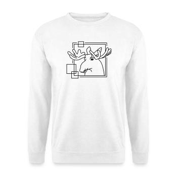 Orignal en forme géométrique - Conception d’art au trait - Sweat-shirt Unisexe - blanc - Devant