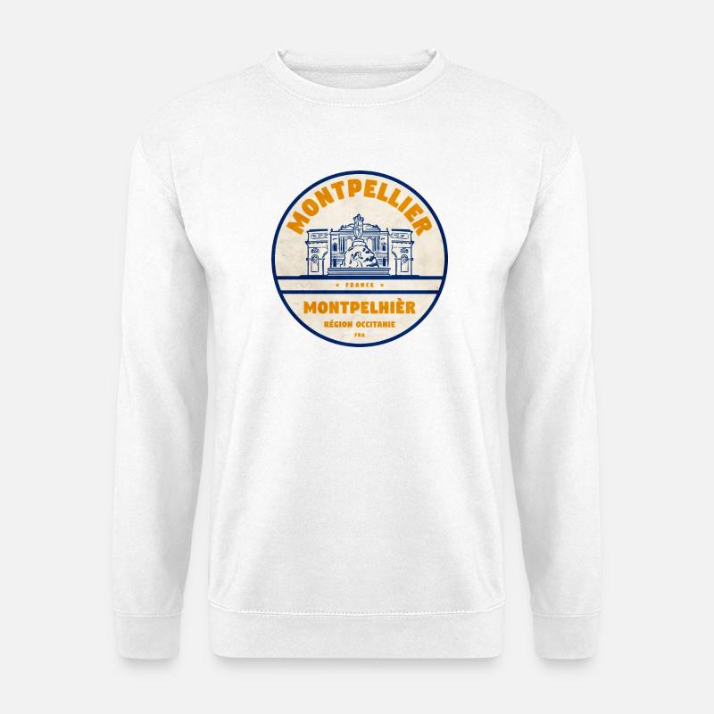 Montpellier Occitanie Vintage Badge - Unisex Pullover - Weiß